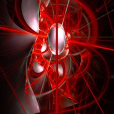 FRACTAL ART DESIGN GREETING CARD White Blood Cells